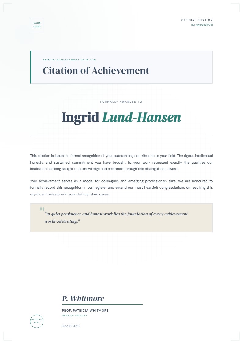 Academic Distinction Congratulations - Congratulation Letter Template