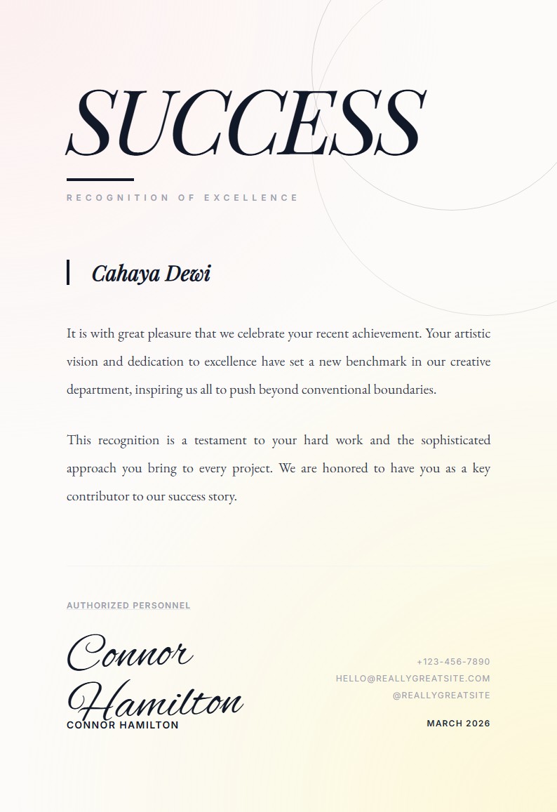 Architecture And Design Success Congratulations - Congratulation Letter