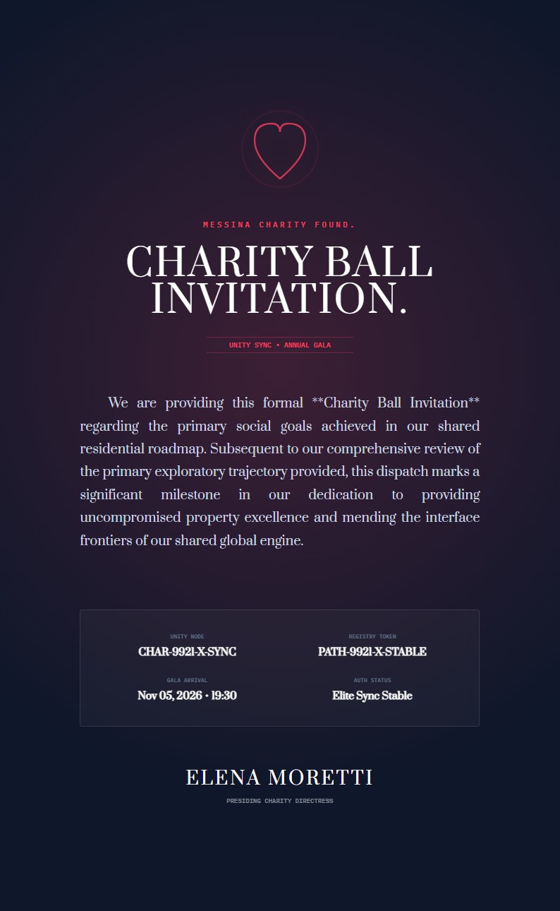 Charity Ball Invitation - Invitation Letter