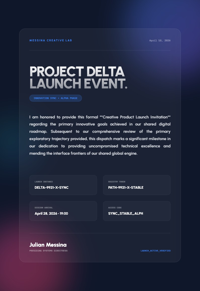 Creative Product Launch Invitation - Invitation Letter