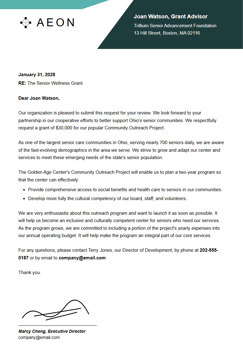 助成金承認確認書 - 確認レター