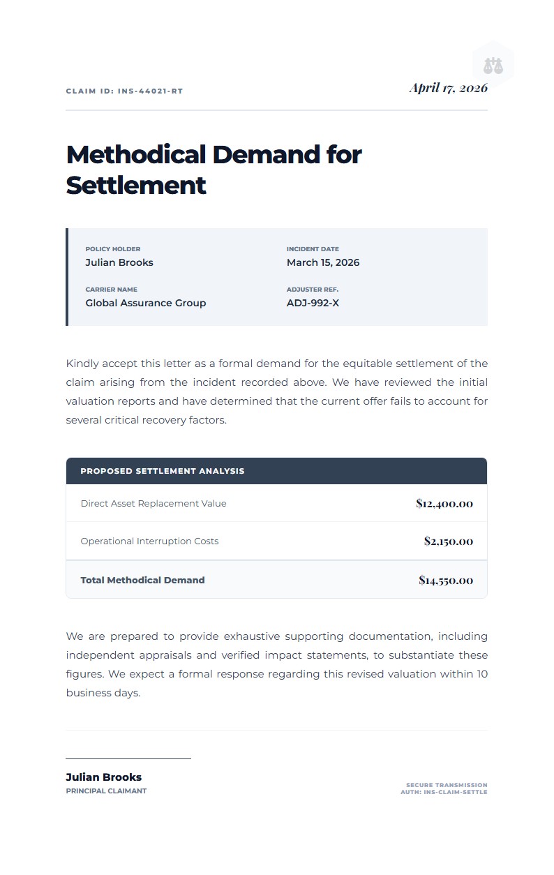 Insurance Settlement Demand - Demand Letter