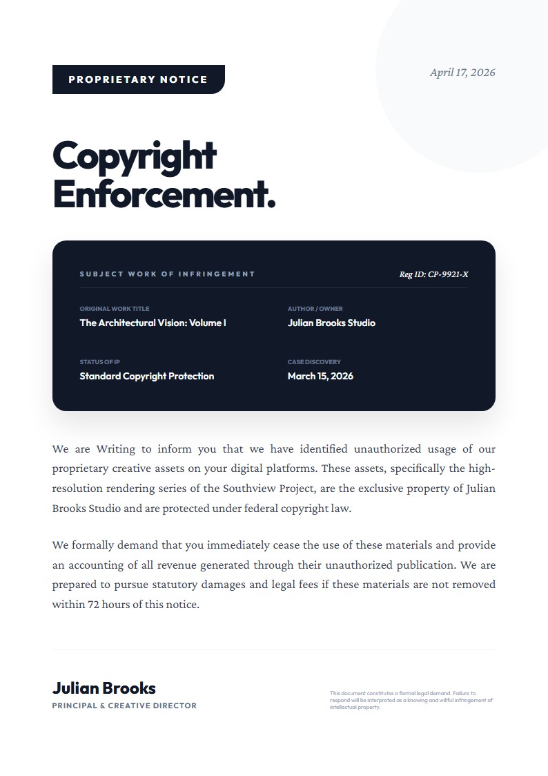 IP Infringement Demand - Demand Letter