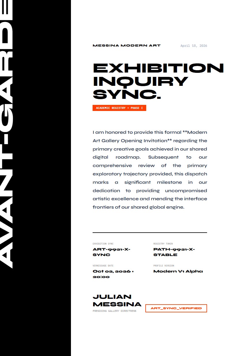 Modern Art Gallery Opening - Invitation Letter