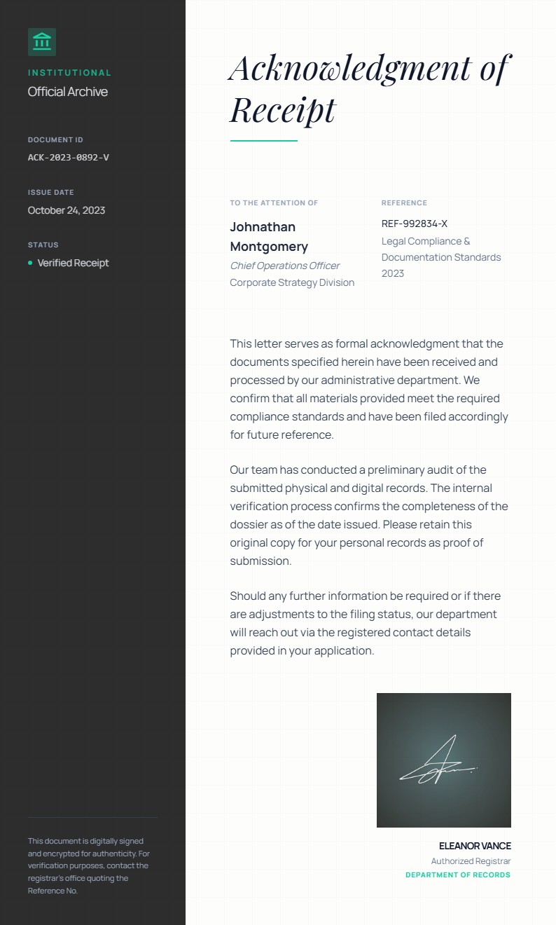 Professional Event Confirmation Letter - Confirmation Letter