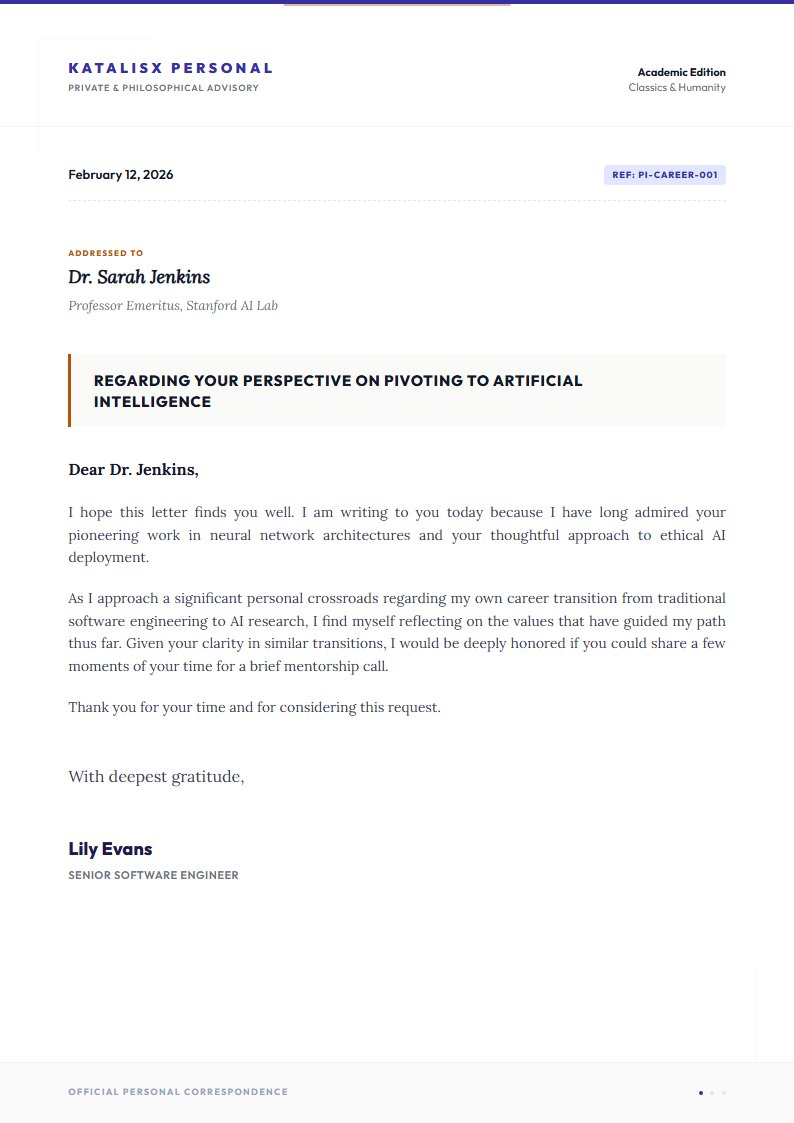 Request for Personal Advice