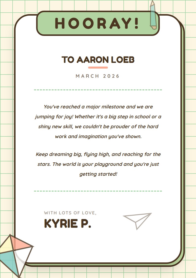 Felicitaciones por Logros Estudiantiles - Carta de Felicitación