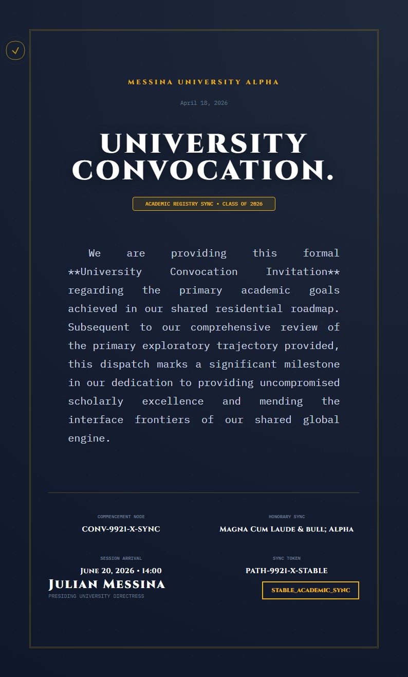 University Convocation Invitation - Invitation Letter