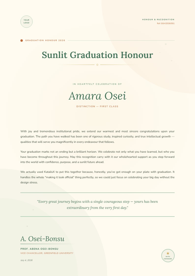 University Graduation Congratulations - Congratulation Letter Template